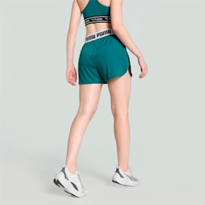 TRAIN ALL DAY KNIT 3" 3" Women's Shorts, Cold Green-PUMA Black, extralarge-IND